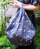 Konomi - Honeycomb Furoshiki   Black  ハニカム/漆黒            97X97cm  (Japanese Wrapping Cloth)