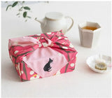 Takehisa Yumeji -Plum and cat   Pink　うめとねこ 　ピンク　 21180-108　- Furoshiki 48 x 48 cm (Copy)
