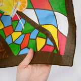 Asayama Misato - coffee shop  (喫茶店)   97 x 97 cm Furoshiki (Japanese Wrapping Cloth)