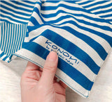 Konomi - Stripe Furoshiki Light Blue    ストライプ　(ライトブルー)  97X97cm  (Japanese Wrapping Cloth)