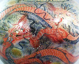 Fujii Kinsai Arita Japan - Yurisai Kinran Rise Dragon Ornamental vase 29.00 cm (Superlative Collection) 金襴手様式釉裏彩吉祥龍絵花瓶  - Free Shipping