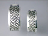 Saito - Family Crest - GENROKU Pattern Silver Emblem Ring Silver 950 with Blue Diamond or Diamond