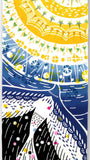 JIKAN STYLE (Kenema)  -  12133　Star-Chasing Bird / Chasing the Stars　星追い鳥/星を追って  -  (The dyed Tenugui)