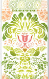 JIKAN STYLE (Kenema)  14733  [Arabesque tiles/Dance of Flowers and Birds] 【アラベスクタイル/花鳥の舞】 -  (The dyed Tenugui)