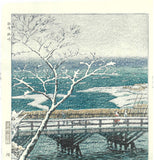 Kasamatsu Shiro - #28 Echigi Kashiwazaki (The snow at Kashiwazaki) - Free Shipping