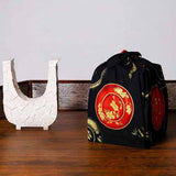 Setsugetsuka  雪月花 -  Wan  (Lacquered wooden bowl)  椀 クロ　 22165-301  - Furoshiki  120 x 120 cm