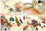 Chirimen Sansaku Furoshiki 100% silk  - Jidai Matsuri (Festival of Ages) 時代祭り - Furoshiki (Japanese Wrapping Cloth)　68 x 68 cm 正絹さざ波ちりめん友仙ふろしき　