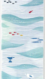 JIKAN STYLE (Kenema)  -  14755  Here and there / Wave Stripes   ここかしこ/波縞  -  (The dyed Tenugui)