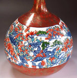 Fujii Kinsai Arita Japan - Somenishiki Kinsai karakusa Hanazukushi Vase 30.50 cm - Free Shipping