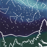 Kenema  -  50284  Starry Sky Camp　星空キャンプ　 Japanese Tradition Cotton Towel (The dyed Tenugui)