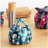 Takehisa Yumeji -Plum and cat 　Blue　うめとねこ ブルー　 21180-109　- Furoshiki 48 x 48 cm