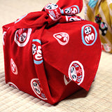 Seiran - Daruma 青嵐 綿風呂敷 約70cm 【だるま】MA2007  (Japanese Wrapping Cloth)  70 x 70 cm