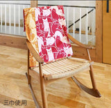 DOTCH DOTCH（どっちどっち) - Cat Puzzle / Strawberry x Golden Brown B   キャットパズル／苺（いちご）色×金茶色 Ｂ  - Furoshiki   105 x 105 cm