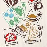 Kenema  - 50292　Japanese sweets card game　和菓子カルタ(Wagashi Karuta)　  Japanese Traditional Cotton Towel (The dyed Tenugui)
