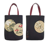 Itō Jakuchū  Tote bag     伊藤若冲　花卉天井画  Black