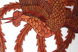 Fujii Kinsai Arita Japan - Akae Kinsai a painting of a phoenix Ornamental plate 36.10 cm  赤絵金彩鳳凰絵飾り大皿（径36.1ｃｍ）  - Free Shipping