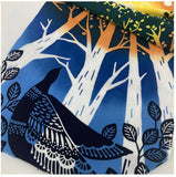 JIKAN STYLE (Kenema)  - 12130  Star-chasing bird / The lonely first star   星追い鳥/ひとりぼっちの一番星    -  (The dyed Tenugui)
