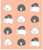 Ukiyo-e Tenugui - Nakamura Hochu  Puppy   Pink   中村芳中  　狗子     - (Japanese Tenugui)