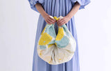 Himemusubi - Kiku  (chrysanthemum)  菊   Yellow - Furoshiki   100 x 100 cm