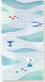 JIKAN STYLE (Kenema)  -  14755  Here and there / Wave Stripes   ここかしこ/波縞  -  (The dyed Tenugui)