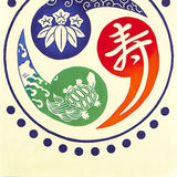 Kenema  - 50302  Kotobuki Taiko　寿太鼓   (The dyed Tenugui)