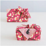 Takehisa Yumeji -Plum and cat   Pink　うめとねこ 　ピンク　 21180-108　- Furoshiki 48 x 48 cm (Copy)