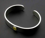 Saito - Family Crest Bangle (Silver 950) - 18K Kamon (Family crest)  Gold Emblem