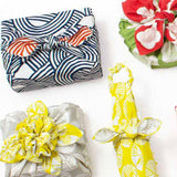 Isamonyou -  Double-Sided Dyeing  Yui 　　Eye/Orange　70 伊砂文様 両面 結 アイ/オレンジ　20477-204- Furoshiki (Japanese Wrapping Cloth) (Copy)