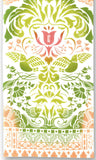 JIKAN STYLE (Kenema)  14733  [Arabesque tiles/Dance of Flowers and Birds] 【アラベスクタイル/花鳥の舞】 -  (The dyed Tenugui)