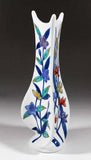 Fujii Kinsai Arita Japan - Iro Nabeshima Style kikyoe & Ran vase 18.90 cm  - Free Shipping