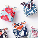 Isamonyou -  Double-Sided Dyeing  New buds     purple/blue  48 伊砂文様 両面 新芽 ムラサキ/ブルー  20479-101 - Furoshiki (Japanese Wrapping Cloth)
