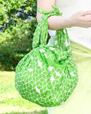 Konomi - Honeycomb Furoshiki Green    ハニカム/ライトグリーン    97X97cm  (Japanese Wrapping Cloth)