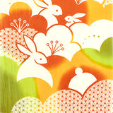 Kenema  -  50303  Peaceful rabbit   安穏福兎   (The dyed Tenugui)