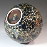 Fujii Kinsai Arita Japan - Tenmokuyu Kinsai  Ryusui Momiji  Vase 13.20 cm - Free Shipping