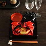 Setsugetsuka  雪月花 -  Wan (Lacquered wooden bowl)  椀 22166-101  - Furoshiki  58 x 58 cm