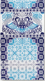 JIKAN STYLE (Kenema)  12119  [Arabesque Tile / Peacock's Void]  アラベスクタイル/孔雀の宙 -  (The dyed Tenugui)