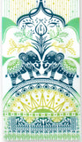 JIKAN STYLE (Kenema)  12132  [Arabesque tiles/The Happiness of Elephants] 【アラベスクタイル/万象の幸福】 -  (The dyed Tenugui)