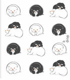 Ukiyo-e Tenugui - Nakamura Hochu  Puppy    White   中村芳中  　狗子     - (Japanese Tenugui)