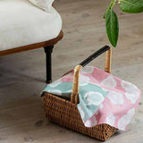 Isamonyou -  Double-Sided Dyeing Plum P&M   4 8 伊砂文様 両面 梅 ベビーピンク/ミント  20479-141 - Furoshiki (Japanese Wrapping Cloth)