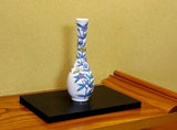 Fujii Kinsai Arita Japan - Iro Nabeshima Style kikyoe vase 24.00 cm  - Free Shipping