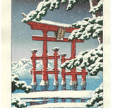 Kawase Hasui - #HKS-2  Yuki no Miyajima (Miyajima in snow) - Free Shipping