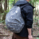 Isamonyou - Water repellent finish - Yui    Light Khaki  100 アクアドロップリサイクル 伊砂文様 結 ライトカーキ(撥水加工)   10261-303 - Furoshiki   100 x 100 cm