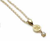 Saito - Family Crest Pendant top - Mini, 18K Gold with Diamond (0.1 carat)