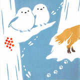 Kenema - The forest where the long-tailed tit lives    シマエナガの棲む森 (The dyed Tenugui)
