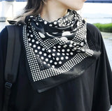Konomi - Polka-Dot Furoshiki- Black  ポルカドット　(ブラック)    (Japanese Wrapping Cloth) 97X97cm