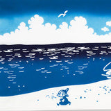 Kenema - Moomin Characters series - Big fish  大きな魚 (The dyed Tenugui)