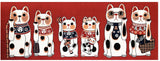 Lucky Cat  福まねき猫 - The whole family  かぞくそろって - Japanese Traditional Cotton Towel (The dyed Tenugui) - 34cm x 90cm