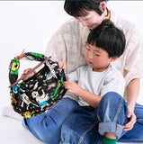 Cochae -  Yokai Hyakki Yagyo Black - 70 コチャエむすび 妖怪百鬼夜行 ブラック  　20475-203　　 Furoshiki 70 x 70 cm