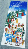 Lucky Cat  福まねき猫 - Tanabata  七夕 - Japanese Tradition Cotton Towel (The dyed Tenugui) - 34cm x 90cm