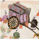 Chirimen Sansaku Furoshiki 100% silk  - Jidai Matsuri (Festival of Ages) 時代祭り - Furoshiki (Japanese Wrapping Cloth)　68 x 68 cm 正絹さざ波ちりめん友仙ふろしき　